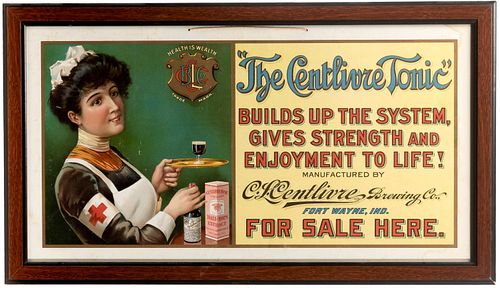 1921 Centlivre Brewing Nurse Lithograph Fort Wayne Indiana