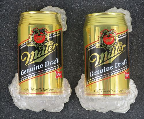1991 Miller Genuine Draft Beer Plastic Sign Milwaukee Wisconsin