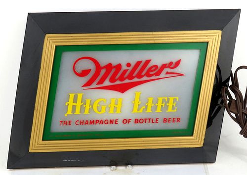 1952 Miller High Life Beer Sign Milwaukee Wisconsin