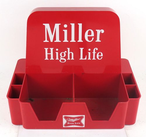 1960 Miller High Life Beer Napkin Caddy Backbar Sign Milwaukee Wisconsin