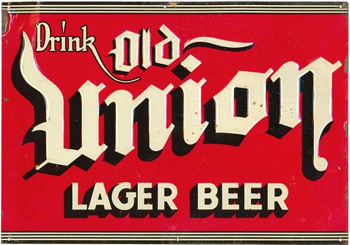1937 Old Union Beer Tin Sign Metal Sign New Orleans Louisiana