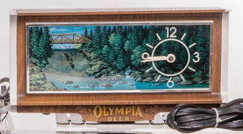 1972 Olympia Beer Clock Motion Sign Tumwater Washington