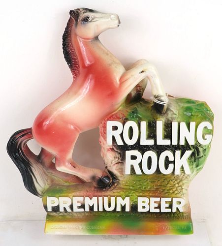 1958 Rolling Rock Beer Plaster Horse Plaster sign Latrobe Pennsylvania