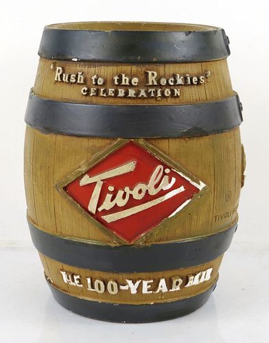 1959 Tivoli Beer Chalk Barrel Plaster sign Denver Colorado