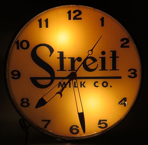 1950 Streit Milk Co. Sheffield Alabama Pam Clock 