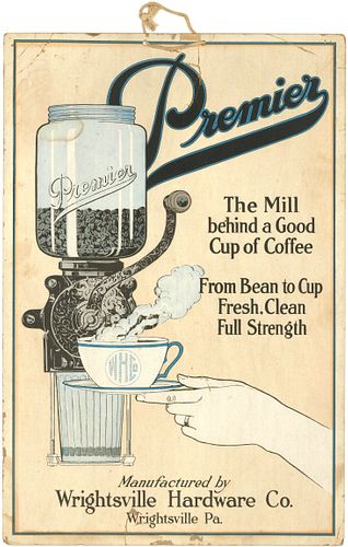 1900 Premier Coffee Mills Poster Sign 