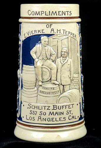 1905 Schlitz Buffet Half Liter 6½ Inch Tall Stein Milwaukee Wisconsin