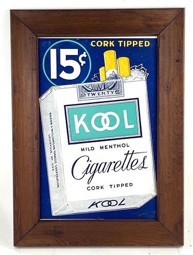 1943 Kool Cigarettes 5¢ Sign 