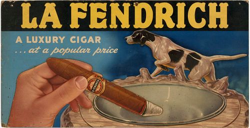 1935 La Fendrich Cigar Easel-Back Sign 
