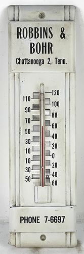 1946 Robbins & Bohr Co. Chattanooga Tennessee Thermometer 