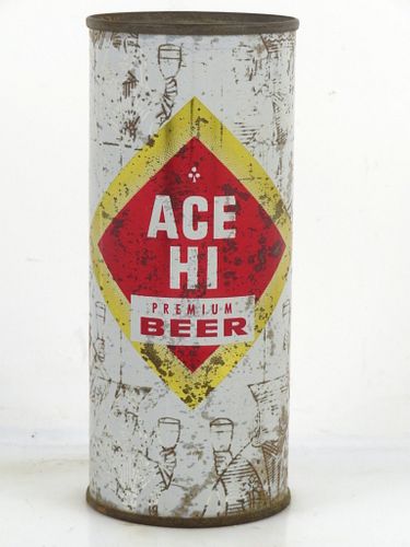 1960 Ace Hi Premium Beer 16oz One Pint 224-04.2 Flat Top Can Chicago Illinois