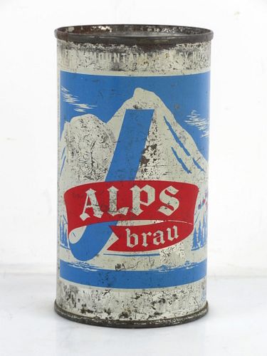 1965 Alps Brau Beer 12oz 30-11 Flat Top Can Fort Wayne Indiana