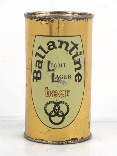 1960 Ballantine Light Lager Beer 12oz 34-04.0 Flat Top Can Newark New Jersey