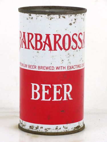 1959 Barbarossa Beer 12oz 34-33 Flat Top Can Chicago Illinois
