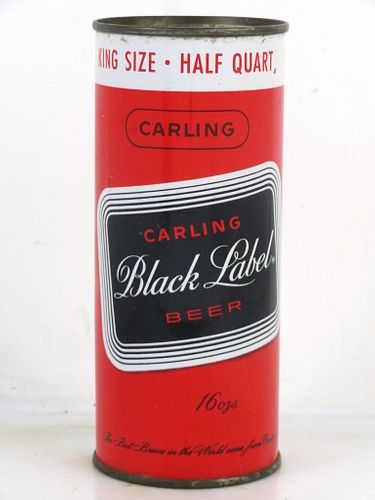1958 Black Label Beer 16oz One Pint 225-06 Flat Top Can Atlanta Georgia