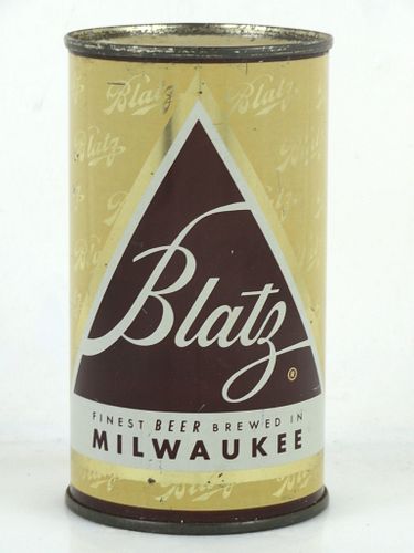 1953 Blatz Beer 12oz 39-18 Flat Top Can Milwaukee Wisconsin