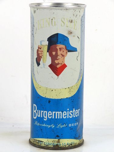 1963 Burgermeister Beer 15oz 227-09a Flat Top Can San Francisco California