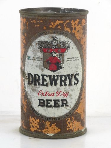 Unpictured 1957 Drewrys Extra Dry Beer (Orange sports) 12oz Flat Top Can South Bend Indiana