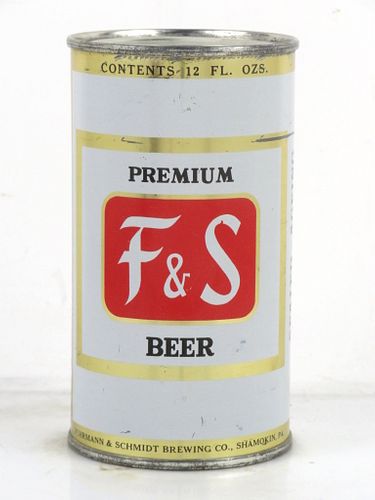 1955 F&S Premium Beer 12oz 67-15v2 Flat Top Can Shamokin Pennsylvania