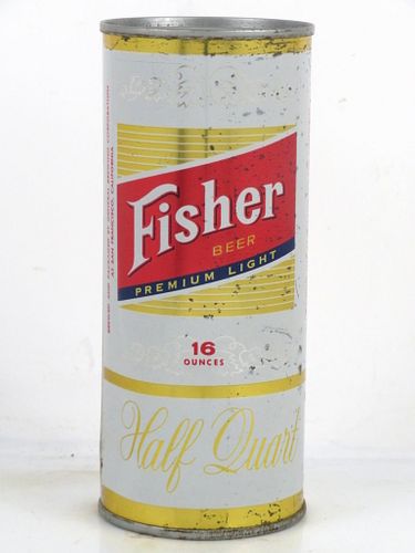 1963 Fisher Premium Light Beer 16oz One Pint 229-18 Flat Top Can San Francisco California