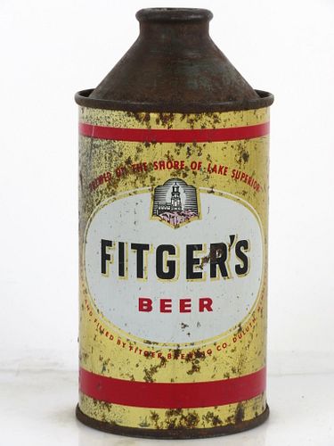 1952 Fitger's Beer 12oz 162-21 High Profile Cone Top Can Duluth Minnesota