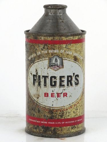 1952 Fitger's Beer 12oz 162-19 High Profile Cone Top Can Duluth Minnesota