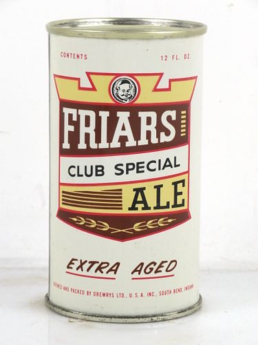 1957 Friars Club Special Ale 12oz 67-08 Flat Top Can South Bend Indiana