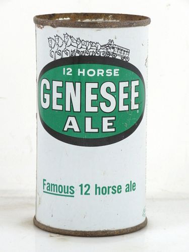 1962 Genesee 12 Horse Ale 12oz 68-22 Flat Top Can Rochester New York