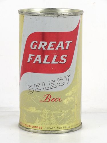 1962 Great Falls Select Beer 12oz 74-26 Flat Top Can Great Falls Montana