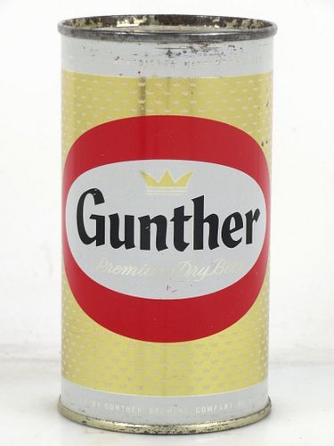 1959 Gunther Premium Dry Beer 12oz 78-28.1 Flat Top Can Baltimore Maryland