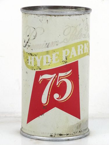1951 Hyde Park 75 Premium-Pale Beer 12oz 84-34 Flat Top Can Saint Louis Missouri