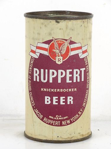 Unpictured 1950 Jacob Ruppert Knickerbocker Beer 12oz Flat Top Can New York New York