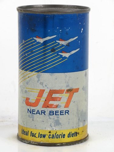 1961 Jet Near Beer 12oz 86-35.1 Flat Top Can Chicago Illinois