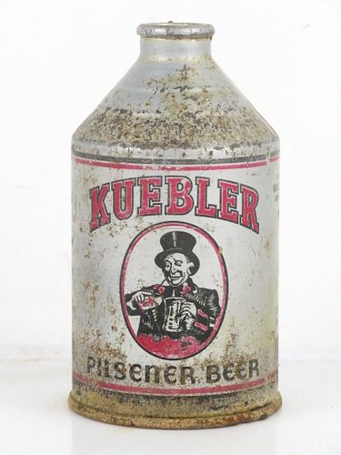 1954 Kuebler Pilsener Beer 12oz Crowntainer 196-24 Easton Pennsylvania