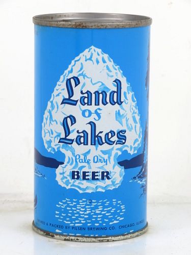 1960 Land Of Lakes Beer 12oz 90-39.2 Flat Top Can Chicago Illinois