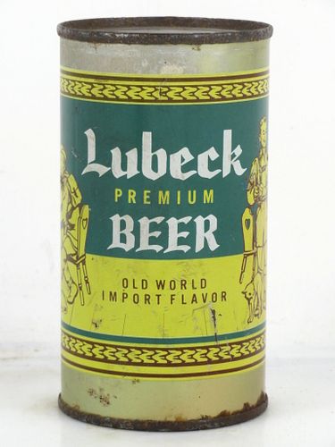 1960 Lubeck Premium Beer 12oz 92-19.2 Flat Top Can Chicago Illinois