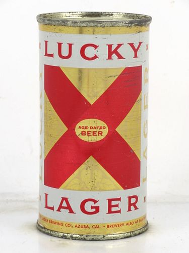 1955 Lucky Lager Beer 11oz 92-29 Flat Top Can Azusa California
