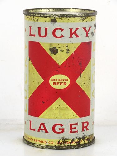 1958 Lucky Lager Beer 12oz 93-19.3 Flat Top Can San Francisco California