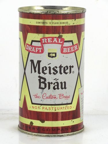 1960 Meister Bräu Draft Beer 12oz 99-05.2 Flat Top Can Chicago Illinois