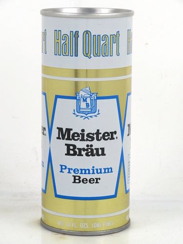 1968 Meister Brau Premium Beer 16oz One Pint T156-13 Ring Top Chicago Illinois