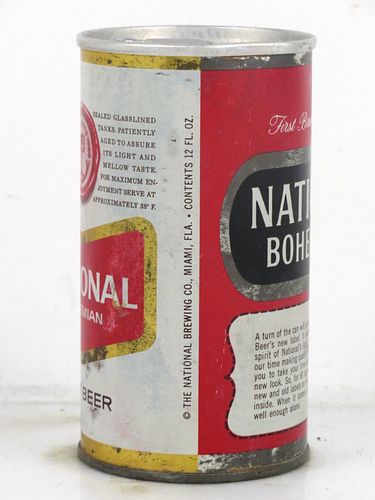 1964 National Bohemian Beer (Transition Label) 12oz T96-20 Zip Top Miami Florida