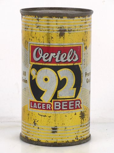1957 Oertels '92 Lager Beer 12oz 104-02.2 Flat Top Can Louisville Kentucky