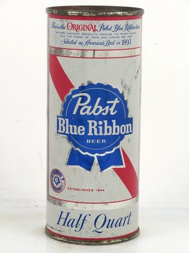 1962 Pabst Blue Ribbon Beer 16oz One Pint 233-28.2 Flat Top Can Milwaukee Wisconsin