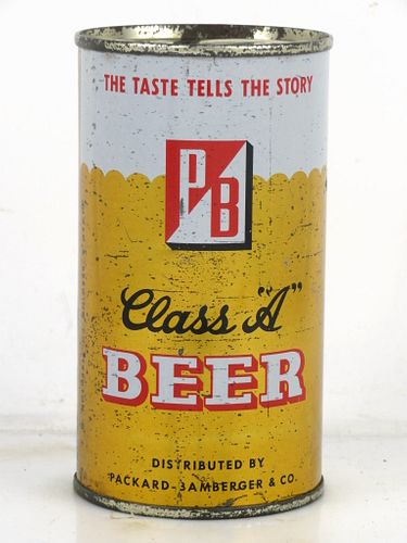 1960 PB "Class A" Beer 12oz 112-28 Flat Top Can Trenton New Jersey