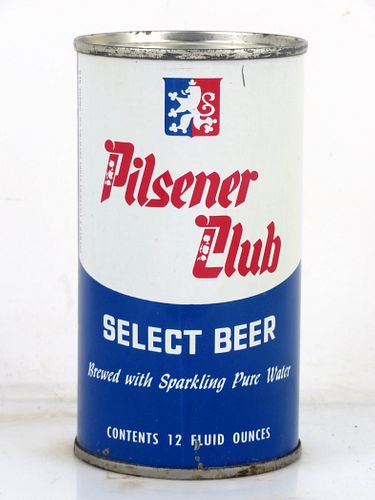 1968 Pilsener Club Select Beer 12oz 115-39 Flat Top Can Omaha Nebraska