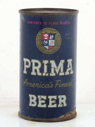 1950 Prima Beer 12oz 116-36 Flat Top Can Chicago Illinois