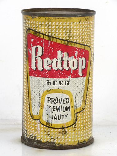 1955 Redtop Beer 12oz L120-21 Flat Top Can Terre Haute Indiana
