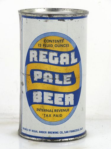 1947 Regal Pale Beer 12oz 120-35 Flat Top Can San Francisco California