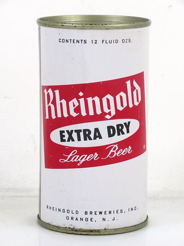1964 Rheingold Lager Beer 12oz 123-19.3 Flat Top Can Orange New Jersey