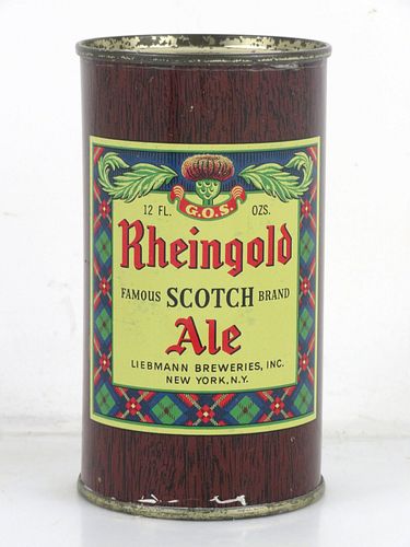 1950 Rheingold Scotch Ale 12oz 123-26 Flat Top Can New York (Brooklyn) New York